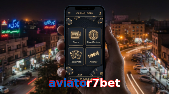 Main screen of Aviator7bet app page for PK players