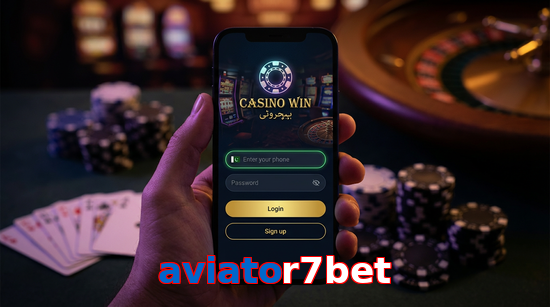 Main screen of Aviator7bet login page for PK players